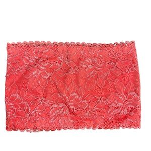 NWT Lace Bandeau Bralette - Coral Orange